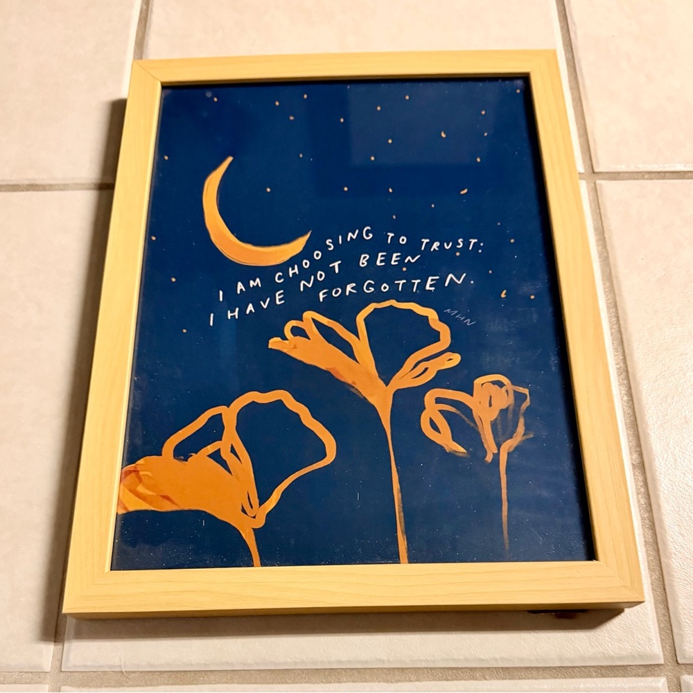 Morgan Harper Nichols x Target Blue and Orange Art Print - Forget-me-not